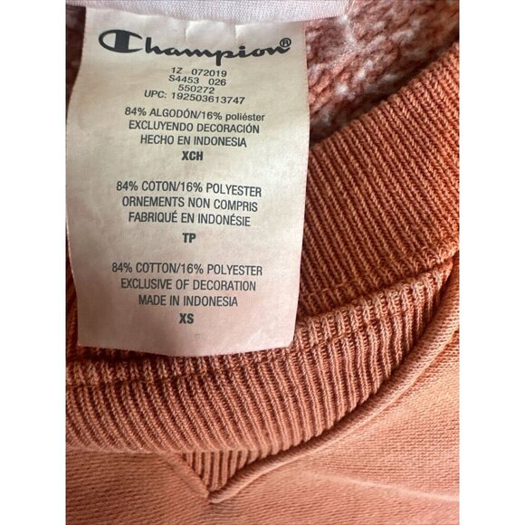Women’s Vintage Reverse Weave Champion Sweater Orange Size X-small - Picture 10 of 12
